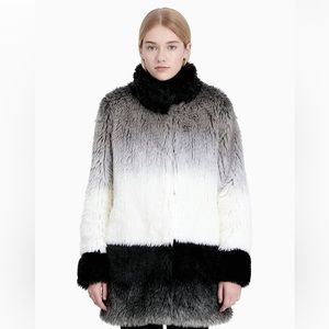 Calvin Klein Ombre Faux Fur Coat